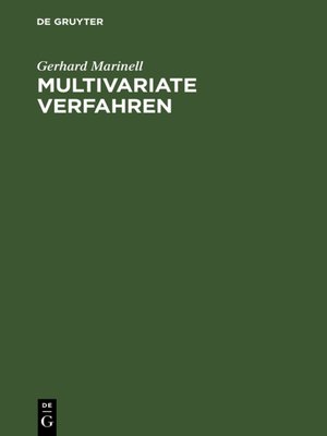 cover image of Multivariate Verfahren